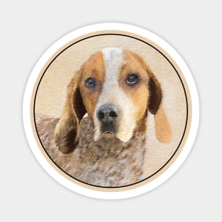 American English Coonhound Painting - Original Dog Art Magnet